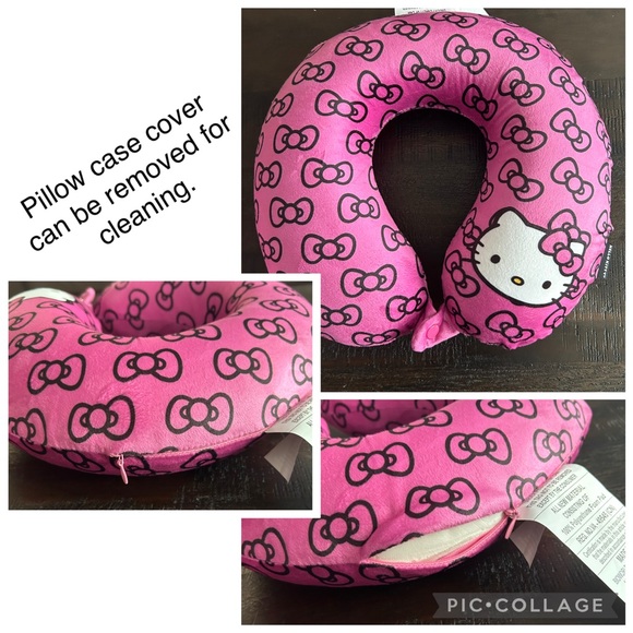 *NEW* Hello Kitty 3pc travel set: neck pillow, luggage tag & packing cube - Picture 11 of 12